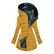 thumbnail image 2 of Chaquetas y abrigos casuales con capucha de manga larga para mujer Chaqueta acolchada de moda con capucha de manga larga de color sólido para mujer Parte superior de poliéster para mujer, 2 of 6