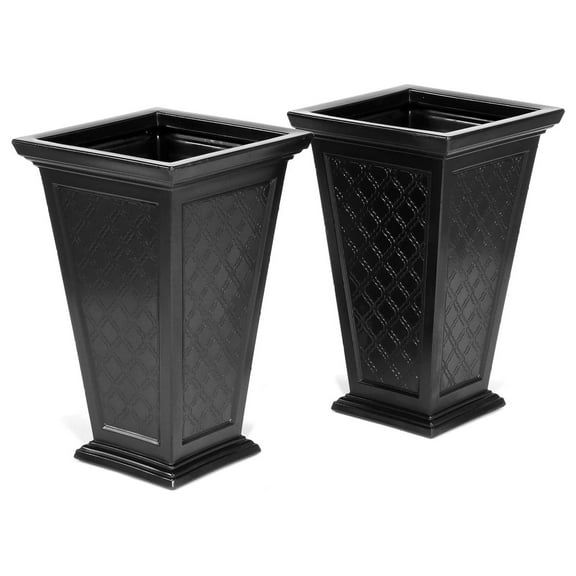 DyGTyX Casablanca Planter (2 Pack), Black