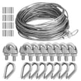thumbnail image 1 of Raindrops Plated Silver Stainless Steel Cable Wire Rope for Clothes Line and Picture Hanging Heavy Load Capacity, 1 of 7