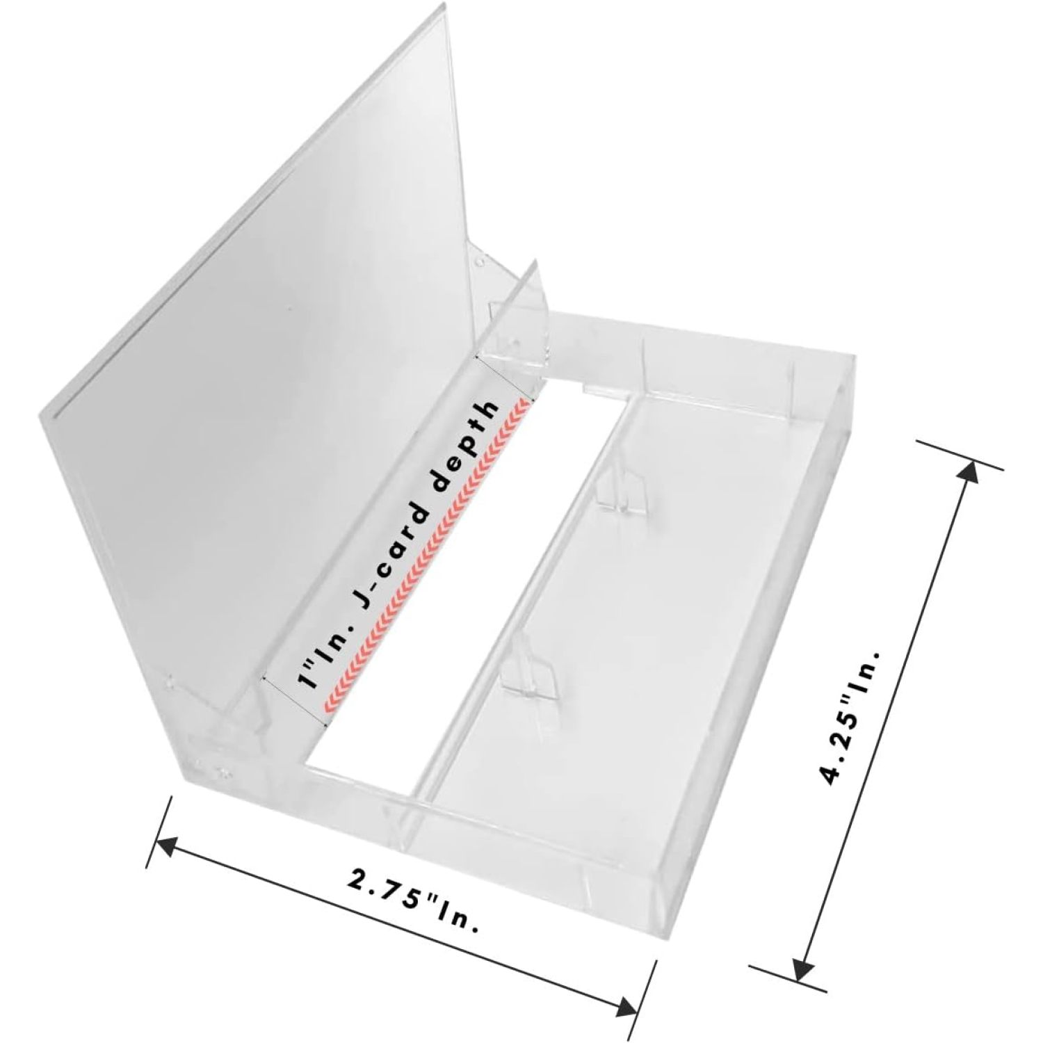 Audio Cassette Tape case Clear/Clear Square Edge Audio Cassette Tape