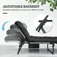 thumbnail image 3 of Outsunny Folding Lounge Chair with 4-level Reclining Back & Cushion, Black, 3 of 7