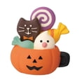 thumbnail image 1 of Estatuilla de calabaza en miniatura BLESIY decoración de Halloween Mini estatua de calabaza de resina Naranja, 1 of 8