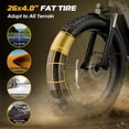 thumbnail image 3 of 26" Fat Tire Electric Bike for Adults, 749W Motor Electric Mountain Bike, 48V 15Ah Large Capacity Battery UL2849 Certified, Max 19.8Mph E-Bike, 7-Speed Off-Road Electric Bicycle Men, 3 of 6