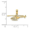 thumbnail image 3 of FB Jewels 14K Yellow Gold Helicopter Pendant, 3 of 4