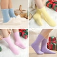 thumbnail image 3 of Fluffy Cozy Plush Soft Slipper Socks for Fall Winter Gifts Warm Sleeping Home 5/6 Pairs, Tan, 6-11, 3 of 6