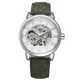 thumbnail image 1 of FORSINING Reloj de pulsera masculino con correa de tela impermeable mecánica ahuecada (blanco), 1 of 3