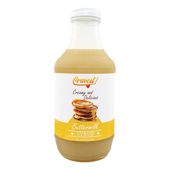 Crave It Buttermilk Syrup – 16 fl oz Creamy Original Flavor – 1 Pack