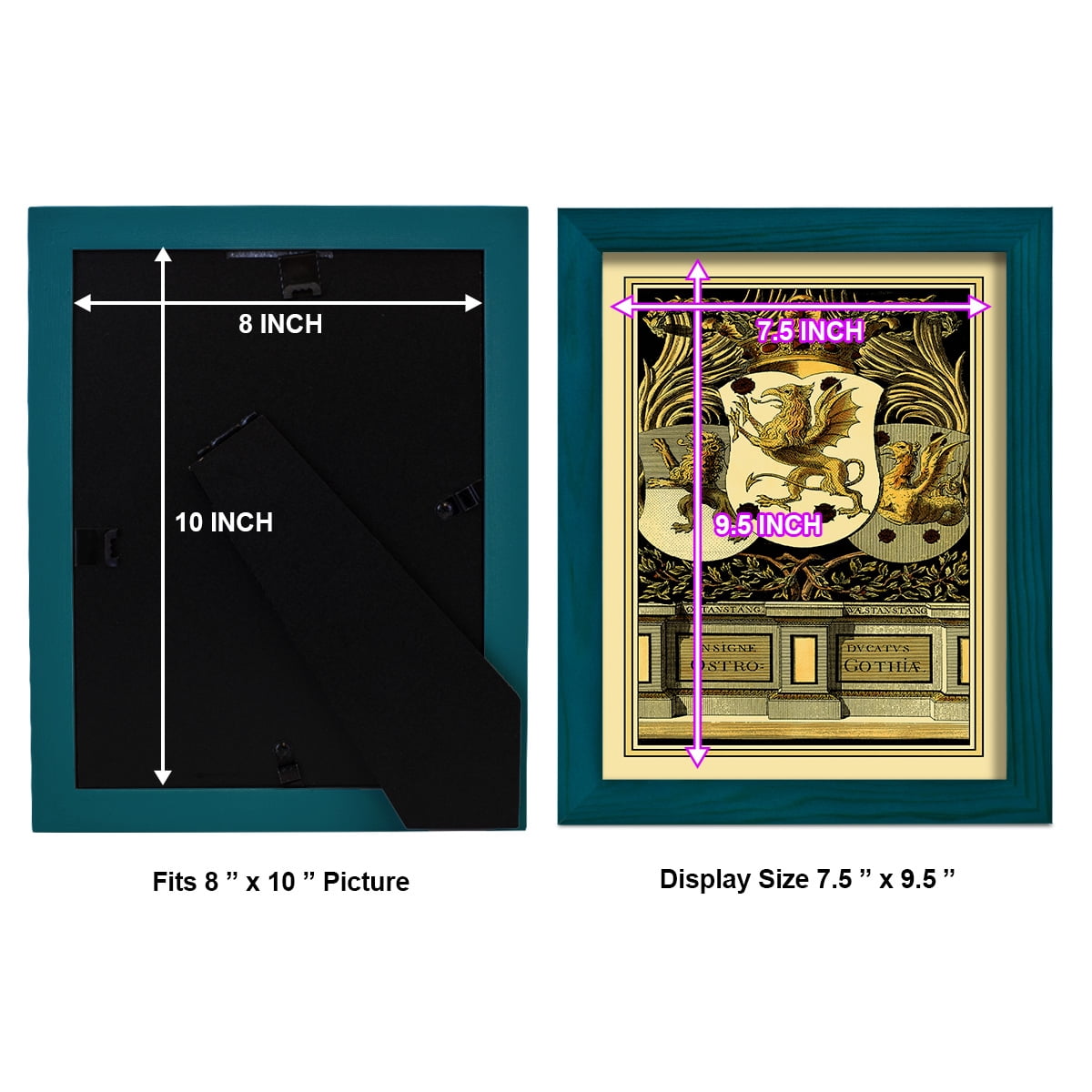 Family Crest II -Framed Print w/glass-Ocean Blue