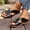 Black, variant on Womens Orthopedic Sandals Arch Support Summer Flat Sandals Wide Slip on Non Slip Walking Shoes Beach Vacation 2026 New Foam Shoes White
