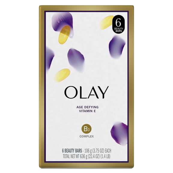 Olay Moisture Outlast Age Defying Beauty Bar with Vitamin B3 Complex 3.75 oz, 6 count