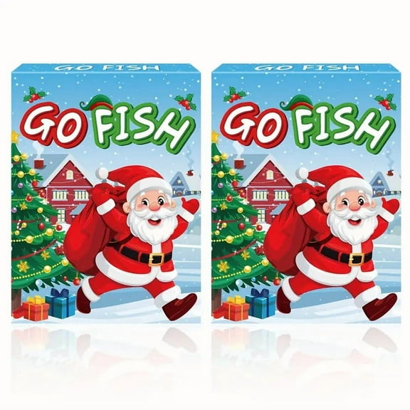 Super Savings Week karymi Christmas Card Game Santa Claus Theme Plastic Coated Paper Cards Family Game for Kids and Adults Educational Holiday Gift for Boys and Gir Kids Christmas Gifts