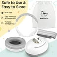 thumbnail image 5 of UQN 2-in-1 Baby Ear Muffs Noise Protection, Noise Canceling Headphones for Baby & Toddler 0-36 Months, Adjustable Headband, Hearing Protection Earmuffs in Plane & Improves Sleep - White, 5 of 9