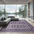 thumbnail image 2 of ODIKA 8'x10' Washable Area Rug Non-Slip Chair-Friendly Mat Greece Greek Key Meander Stripe Interlocking Bands Border Maze for Dining Room, Large Office, Lounge, 2 of 7