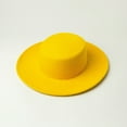 thumbnail image 4 of WCJM MaleFashion Trendy Colour Boater ShapeSombrero Winter Warm Outdoor DressHat Yellow, 4 of 4