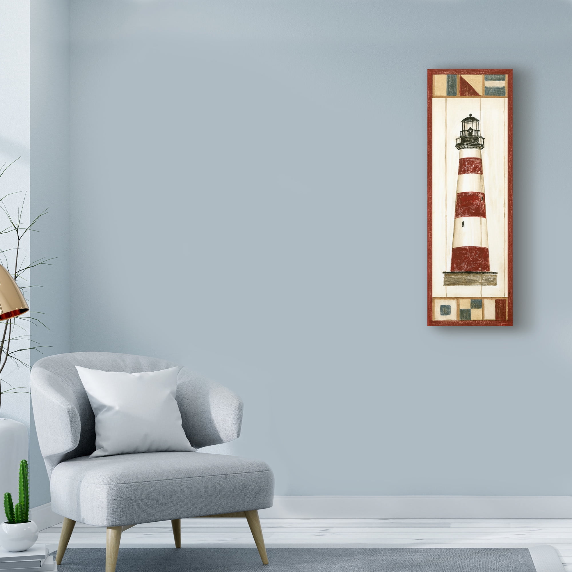 Trademark Fine Art 'Americana Lighthouse I' Canvas Art by Ethan Harper