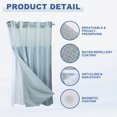 thumbnail image 3 of Cortina de Ducha Sin Gancho Uxcell, Conjunto de Forro Removible de Poliéster de 71Wx78L", Impermeable y Lavable, Cortinas de Ducha Texturizadas de Tejido Waffle para Baño de Casa y Hotel, Azul, 3 of 7