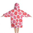thumbnail image 2 of Pioneer Flower Floral Print Pattern Blanket Hoodies for Kids 6-13YR Oversize Wearable Blanket Hoodies for Boys Girls Teens, 2 of 7
