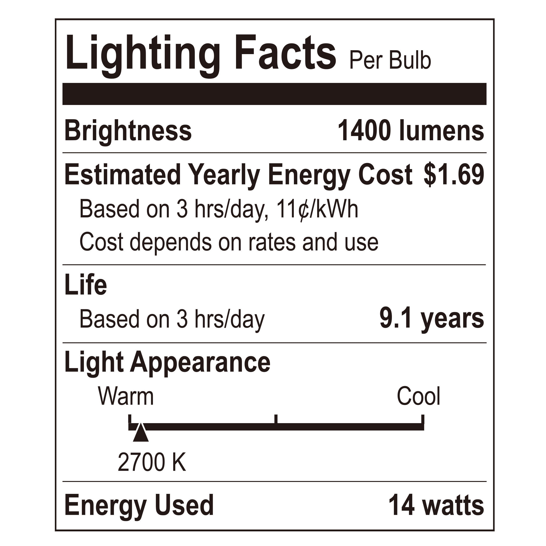 Great Value LED Floodlight Bulb, 14W (100W Equivalent) Softwhite BR30 with E26 Base, Dimmable, 12PK