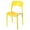 Single Yellow, variant on Modern Plastic Outdoor Dining Chair with Open Curved Back