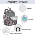 thumbnail image 4 of Beagle Dog Dog and Flower Backpack for School,Cute School Bag,Schoolbag with Adjustable Shoulder Straps & Padded Back,13.4"x11"x4.7", 4 of 6