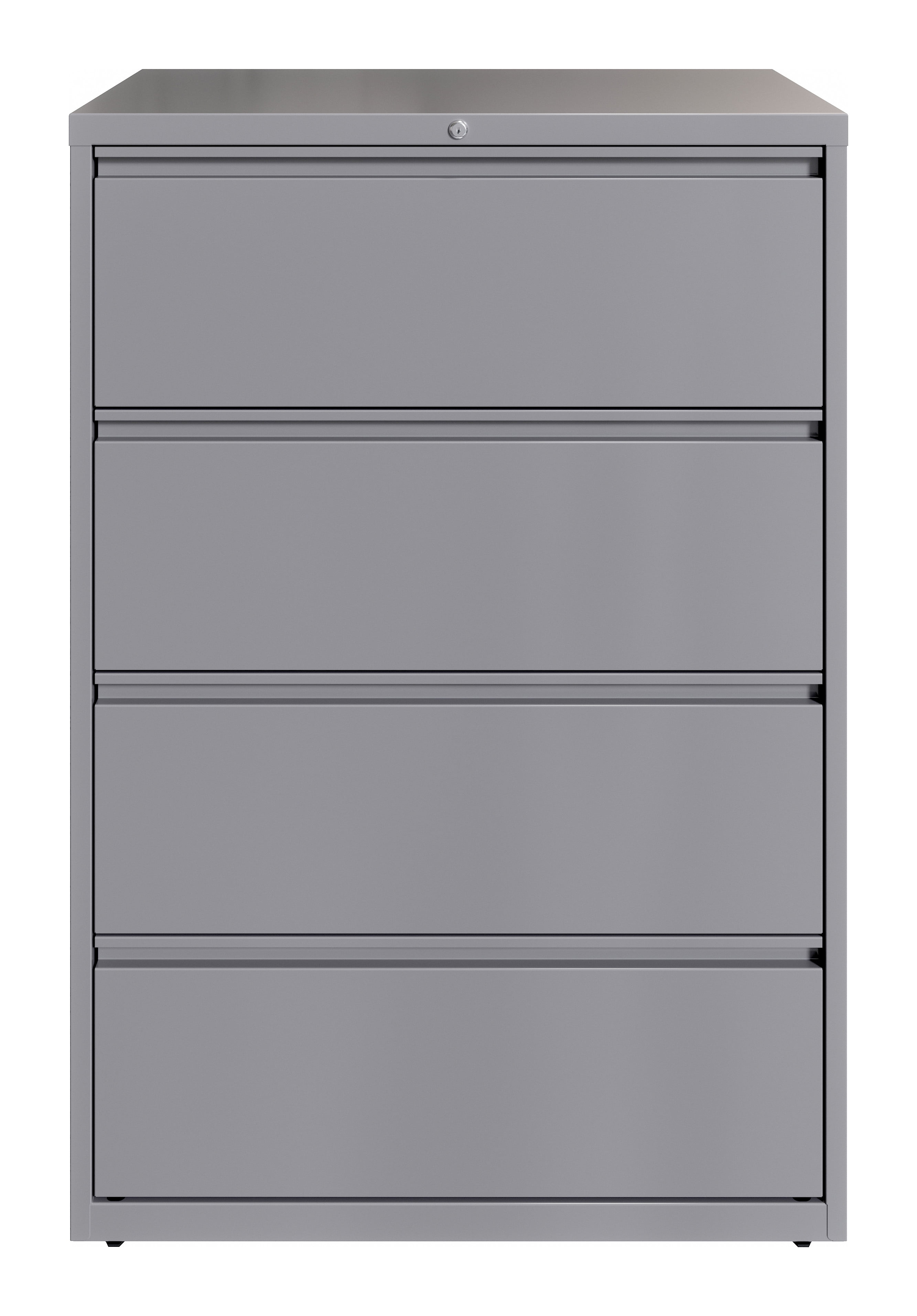Hirsh 36 Inch Wide 4 Drawer Metal Lateral File Cabinet for Home and Office, Holds Letter, Legal and A4 Hanging Folders, Silver