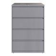 thumbnail image 2 of Hirsh 36 Inch Wide 4 Drawer Metal Lateral File Cabinet for Home and Office, Holds Letter, Legal and A4 Hanging Folders, Silver, 2 of 4