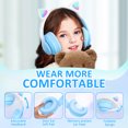 thumbnail image 4 of ABCPOW Kids Headphones with Microphone,Wireless Headset Bluetooth 5.3 Foldable 94dB Safe Volume Stereo Adjustable Headband Earphones Over-Ear Wired Headphones for Girls/Boys/Children/School/Tablet, 4 of 7