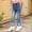 White, variant on DuoJiaJ Girls Pearl Bow Embroidered Jeans Wide Leg Flare Denim Pants With Elastic Waist For Toddler Kids Girls Bootcut Jeans Size 2-3 Years,Blue