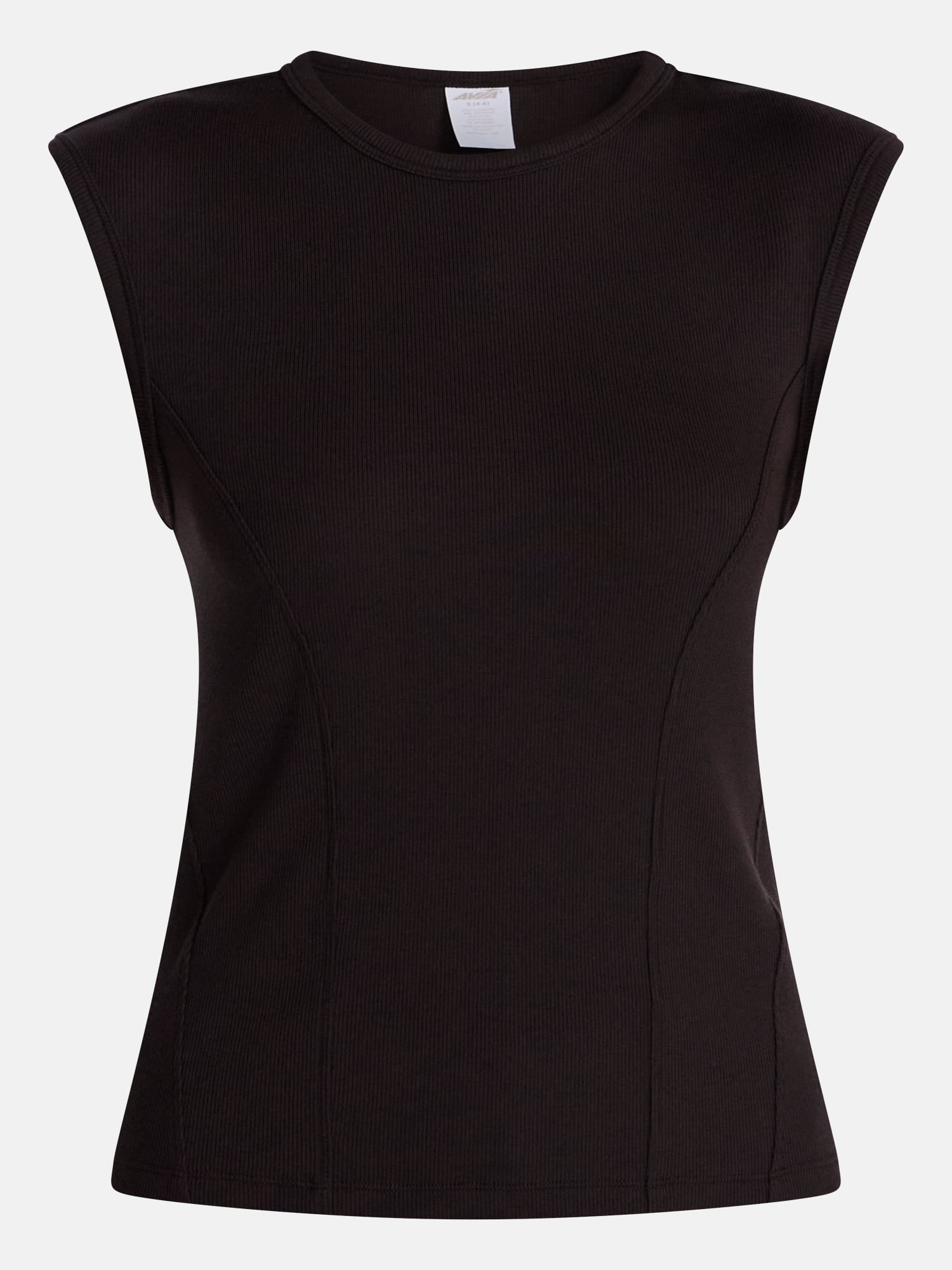 Avia Women's Ribbed Top with Cap Sleeves, Sizes XS-XXL