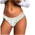 thumbnail image 2 of Odbmxy Plus Size Panties for Women High Cut Women's Thongs Comfy Leopard Print White Underpants, 2 of 6
