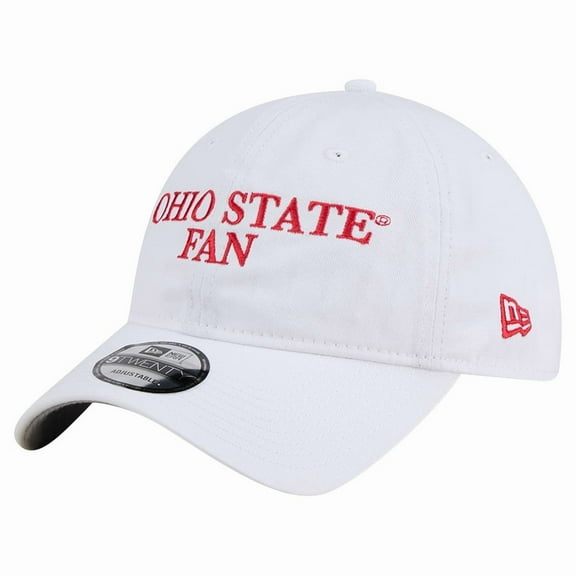 Men's New Era White Ohio State Buckeyes Fan 9TWENTY Adjustable Hat