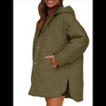 thumbnail image 2 of Chaqueta Larga con Capucha y Acolchado de Rombos para Mujer, Abrigo de Invierno de Moda, Holgado y de Gran Tamaño, Chaquetas Cálidas de Larga. Verde S, 2 of 7