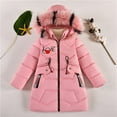 thumbnail image 2 of Mercatoo Kids Girls Puffer Jacket Hooded Padded Parka Coat Winter Warm Windproof Quilted Down Outerwear Cozy Jackets with Pockets, 2 of 4
