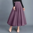 thumbnail image 2 of Sngxgn Women's High Waist Pleated Mini Skirt Flared Flowy A Line Skirts(Grey,One Size), 2 of 3