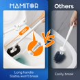 thumbnail image 4 of Juego de escobillas para inodoro HAMITOR Curved Bristle White, 4 of 7