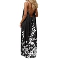 thumbnail image 5 of Smsaxvxz Summer Plus Size Dresses for Women Fashion Floral Printed Spaghetti Strap Round Neck Sleeveless Low Backless Sundress Casual Maxi Dresses Black 5XL, 5 of 8