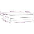 thumbnail image 2 of vidaXL Bed Frame Box Spring Platform Bed with Mattress for Bedroom Velvet, 2 of 9