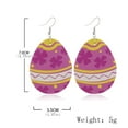 thumbnail image 2 of Teissuly Easter Faux Leather Earrings Rabbit Eggs Print Dainty Trendy Women Jewelry Teissuly WER202401222377, 2 of 2