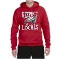 thumbnail image 2 of Wild Bobby Respect The Locals Save Our Oceans Turtle Animal Lover Unisex Graphic Hoodie Sweatshirt, Red, 3X-Large, 2 of 6