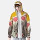 thumbnail image 2 of Balery Floral Sunglasses Cat Art Sudadera ligera de manga larga con capucha y protección solar UPF 50+ para hombre y mujer, ideal para pesca y running-3X-Large, 2 of 7