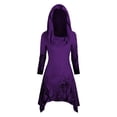 thumbnail image 1 of Huanglei Cape à Manches Longues pour Femmes avec Col Asymétrique et Capuche, 1 of 5