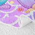 thumbnail image 5 of Castle Fairy Mermaid Letter R Twin Quilt Set,Ocean Princess Twin Coverlet Set, 5 of 7