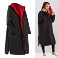 thumbnail image 4 of Bata para surf Baoblaze con capucha Poncho cortavientos Impermeable Tamaño L Negro Rojo, 4 of 8
