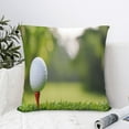 thumbnail image 4 of Fuzoiu golf ball perched on a tee Print Square Pillow Cover,Hidden Zipper Design,Luxury Square Pillow Case, Throw Pillow,Couch Cushion-24"x24", 4 of 7