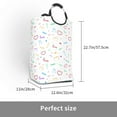 thumbnail image 3 of Waterproof Collapsible Laundry Hamper, Love Graffiti Aluminum Handle Laundry Bag Storage Basket, 50L, 3 of 6