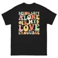 thumbnail image 1 of Retro Alone Time Love Language Groovy Introvert Anti Social Unisex T-Shirt K422, S-5XL, 1 of 4