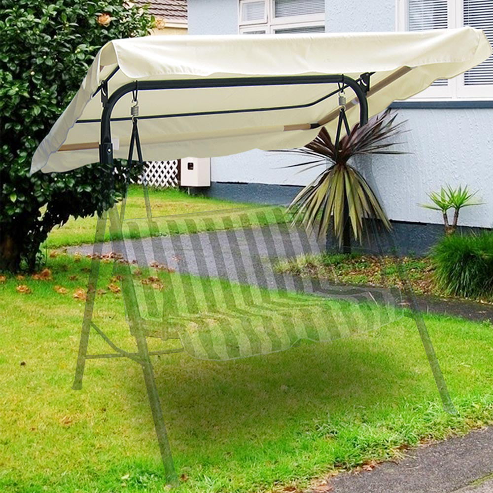 Porch Top Cover Waterproof Replacement Parts Summer Swing Awning For Patio Outdoor Garden Sun Shade Roof JJSCHMRC Swing Canopy Cover