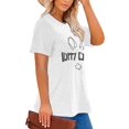 thumbnail image 2 of XCHQRTI Women Happy Easter Shirts Short Sleeves Plus Size T shirt Tops, 2 of 9