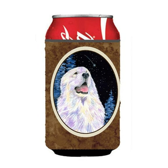 Starry Night Great Pyrenees Can Or bottle sleeve Hugger - 12 oz.