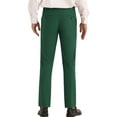 thumbnail image 3 of INSPIRE CHIC Dress Pants for Men's Classic Fit Solid Stretch Flat Front Work Business Trousers 28 Green, 3 of 6